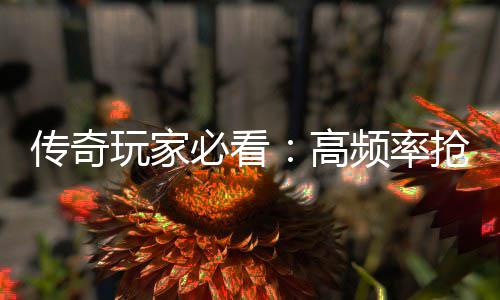 地图频率战斗高玩家必看传奇详解抢怪