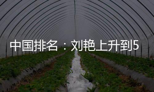 排名攀升刘刘依中国位 艳上一许赢也升到