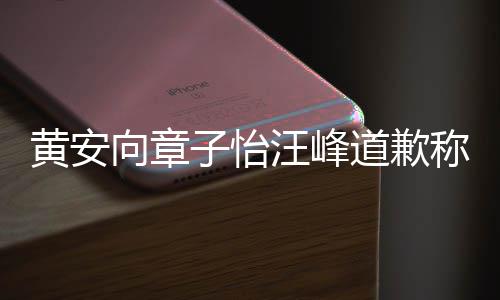 道歉子怡众 个吃瓜群汪峰称是向章黄安号遭禁言其账